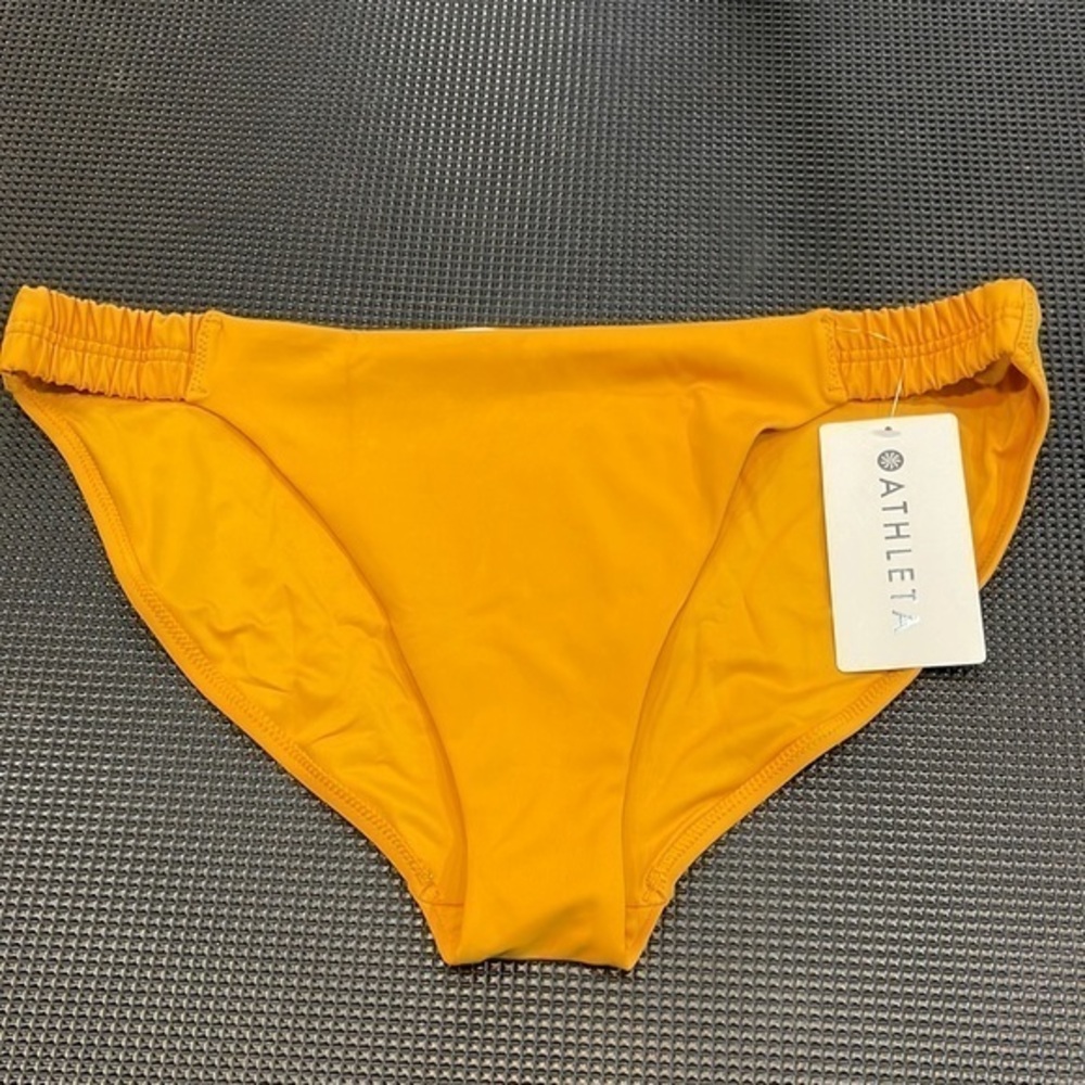 NWT Athleta Bikini Sculpted Medium Bottom XL Mustard